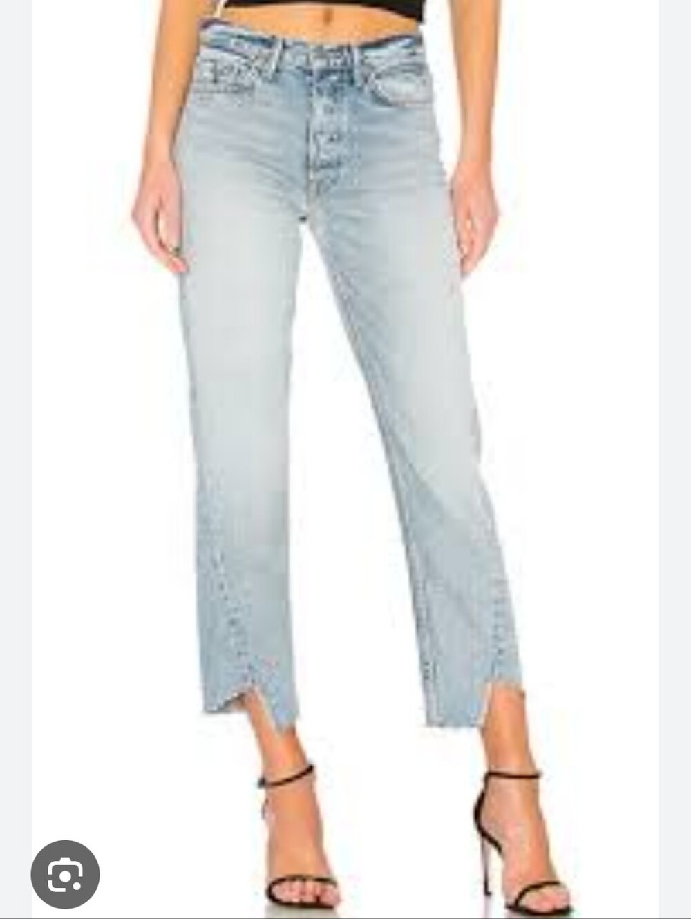 GRLFRND CARMEN High-Rise Straight Leg Crop Jeans